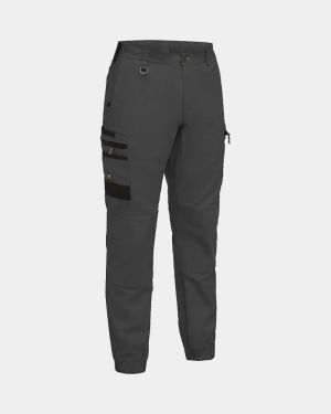 Bisley Flx & Move Elastic Waist Cargo Cuffed Pant - Charcoal