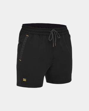 Bisley Flx & Move™ 4-Way Stretch Elastic Waist Short - Black