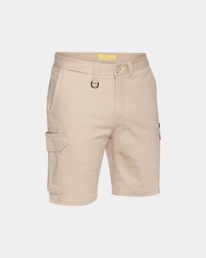 Bisley Stretch Cotton Drill Cargo Short - Stone