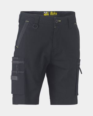Bisley Flx & Move™ Stretch Utility Zip Cargo Short - Black