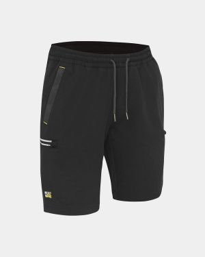 Bisley Flx & Move™ 4-Way Stretch Elastic Waist Cargo Short - Black
