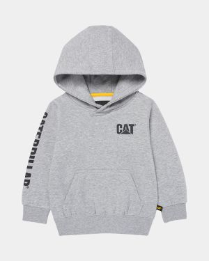 CAT Kids Trademark Banner Hoodie - Grey
