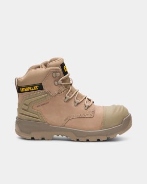CAT Striver XL 6" Waterproof Zip Safety Boot - Stone