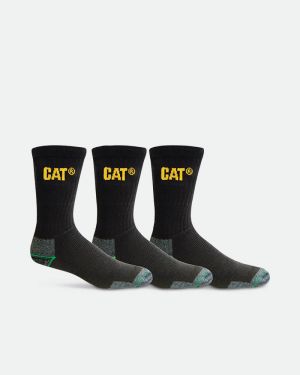 CAT Bamboo Work Socks - 3 Pack - Black