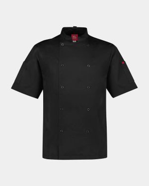 Biz Collection Zest Short Sleeve Chef Jacket - Black
