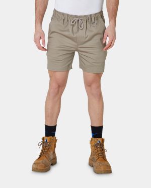Elwood Elastic Waist Basic Short - Stone