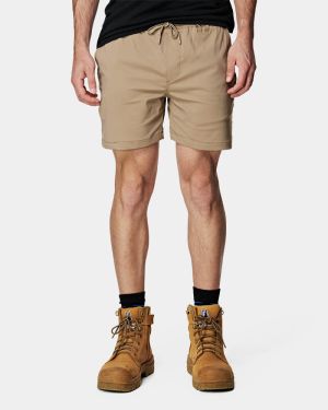 Elwood Elastic Waist Light Short - Stone