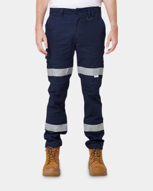 Elwood Reflective Slim Pant - Navy
