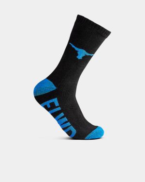 Elwood Crew Work Socks - 5 Pack - Black