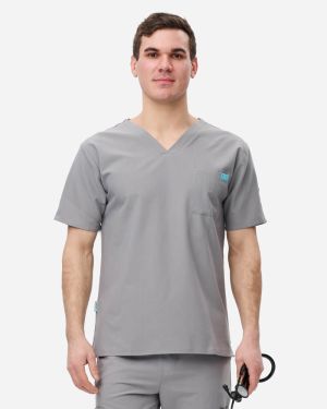 Epoch Basic Scrub Top - Dove Grey