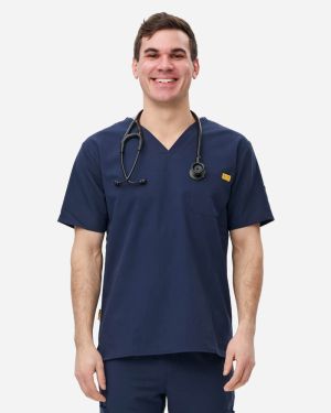 Epoch Basic Scrub Top - Navy