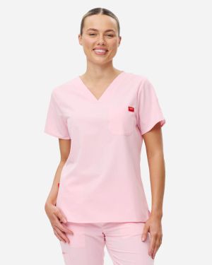 Epoch Women's Basic Scrub Top - Dusty Pink