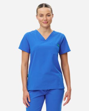 Epoch Women's Basic Scrub Top - Royal Blue