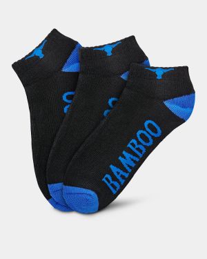 Elwood Women's Bamboo Ankle Sock - 3 Pack - Black