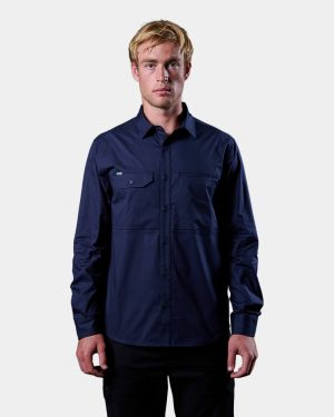FXD LSH-3 Vented Tech Long Sleeve Shirt - Navy