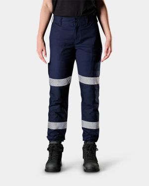 FXD Women's WP-4WT Reflective Taped Cuffed Work Pant - Navy