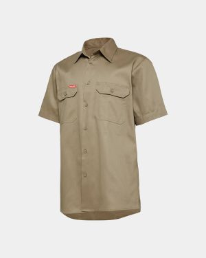 Hard Yakka Lightweight Ventilated Short Sleeve Shirt - Khaki