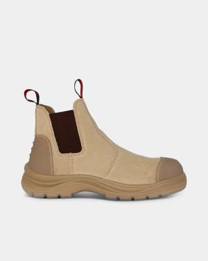 King Gee Wills Suede Work Safety Boot - Sand