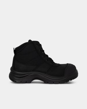 King Gee Women's Tradie Zip Sided 5" Safety Boot - Black