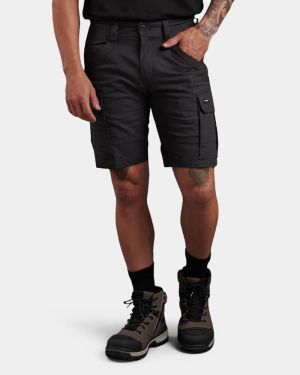 King Gee Tradies Stretch Cargo Short - Charcoal