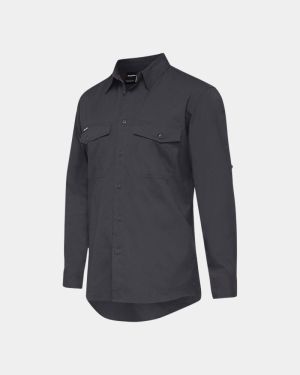 King Gee Workcool 2 Long Sleeve Shirt - Charcoal