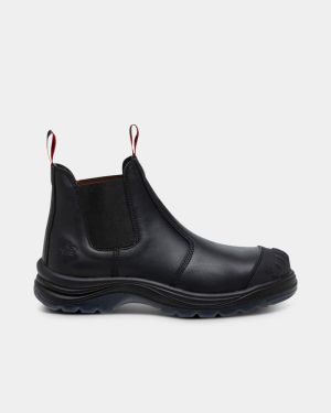 King Gee Tradie Elastic Sided Safety Boot - Black