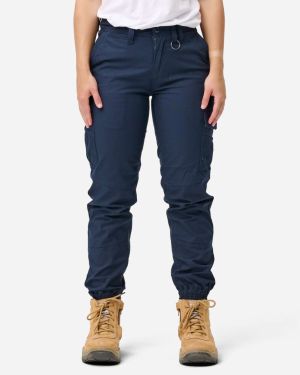 Elwood Women's Cuffed Pant - Navy
