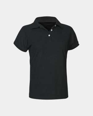 Biz Collection Women's Neon Polo - Black