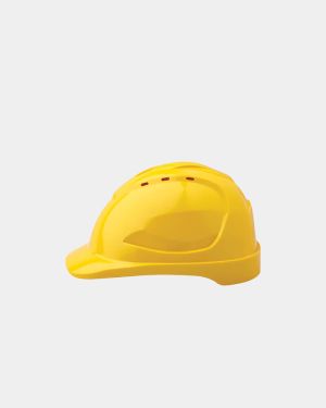 Pro Choice V9 Vented Hard Hat with Pushlock Harness - Yellow