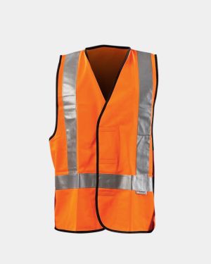 Workit Hi Vis Reflective X-Back Safety Vest - Orange