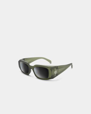 SafeStyle Auras Grey Polarised Safety Glasses - Matte Moss Green