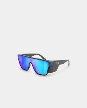 SafeStyle Primes Reflectors Blue Safety Glasses - Matte Black