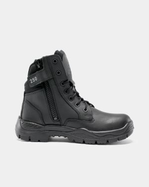 Steel Blue Enforcer Non Safety Lace Up Zip Sided Boot - Black