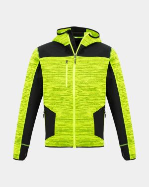 Syzmik Unisex Streetworx Reinforced Knit Hooded Jacket - Yellow/Black