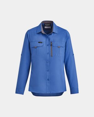 Syzmik Women's Outdoor Long Sleeve Shirt - Blue