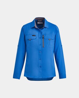 Syzmik Women's Outdoor Long Sleeve Shirt - Cobalt