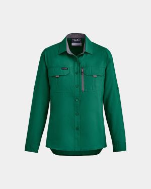Syzmik Women's Outdoor Long Sleeve Shirt - Green