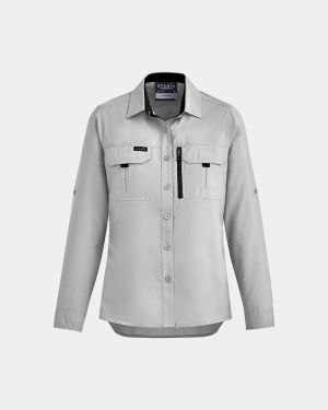 Syzmik Women's Outdoor Long Sleeve Shirt - Stone