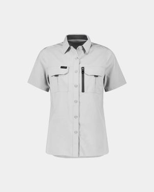 Syzmik Women's Outdoor Short Sleeve Shirt - Stone