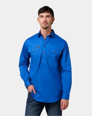 Hard Yakka Mustang Closed Front Long Sleeve Shirt