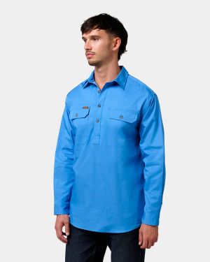 Hard Yakka Mustang Closed Front Long Sleeve Shirt