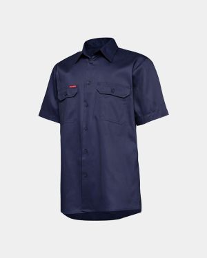Hard Yakka Lightweight Ventilated Short Sleeve Shirt - Navy