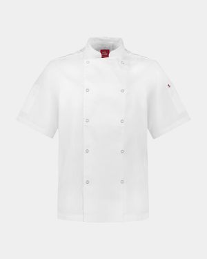 Biz Collection Zest Short Sleeve Chef Jacket - White
