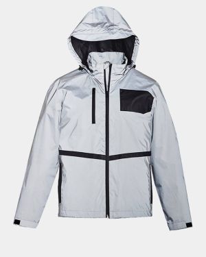 Syzmik Unisex Streetworx Reflective Waterproof Jacket - Silver
