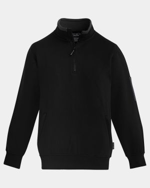Syzmik 1/4 Zip Brushed Fleece Pullover - Black