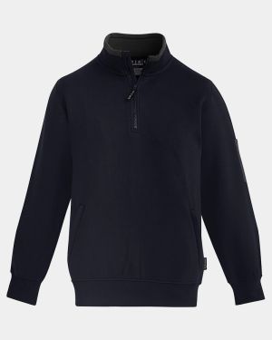 Syzmik 1/4 Zip Brushed Fleece Pullover - Navy