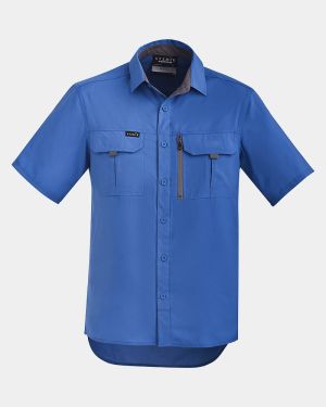 Syzmik Outdoor Short Sleeve Shirt - Blue