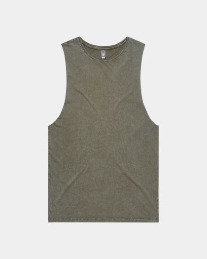AS Colour 5039 Stone Wash Barnard Tank - Moss Stone