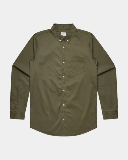 AS Colour 5414 Men’s Denim Wash Shirt - Army