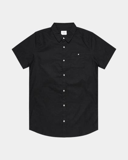 AS Colour 5407 Oxford Short Sleeve Shirt - Black